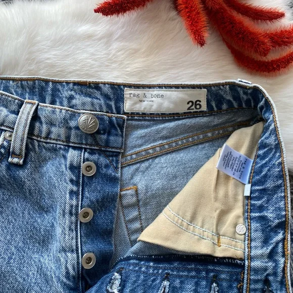 Rag & Bone High-Rise Denim Shorts - Picture 2 of 8